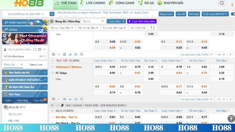 Các ưu điểm nên chơi cá cược trên HO88