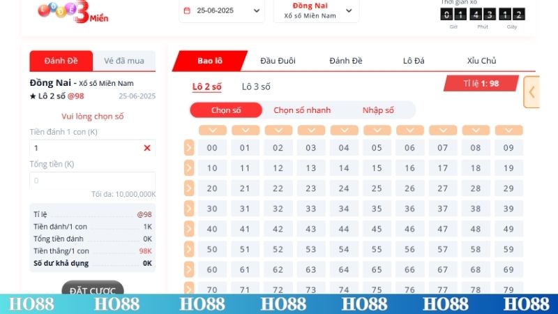 Ưu điểm nên học cách đánh đề miền Nam trên HO88